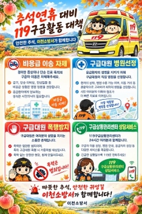 이천소방서, 추석 연휴 대비 ‘올바른 119구급차 이용문화’ 홍보