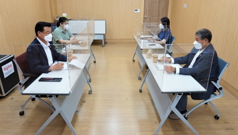 유광국·김규창 경기도의원 여주교육지원청 방문