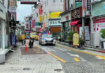 여주소방서, 소방차 길 터주기 훈련 가져