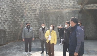 여주시 해빙기 대비 대규모 옹벽 안전점검 실시