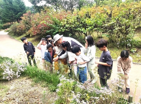 여흥초, 단풍이 물드는 황학산 숲 자락에 가을 교실을 열다.