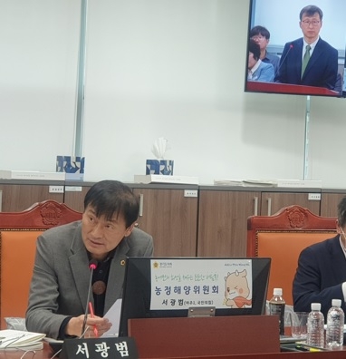 서광범 도의원, 농어민기회소득 도비 70% 까지 지원 필요