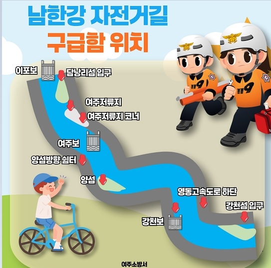 여주소방서, 남한강 자전거길 안전 확보에 나선다